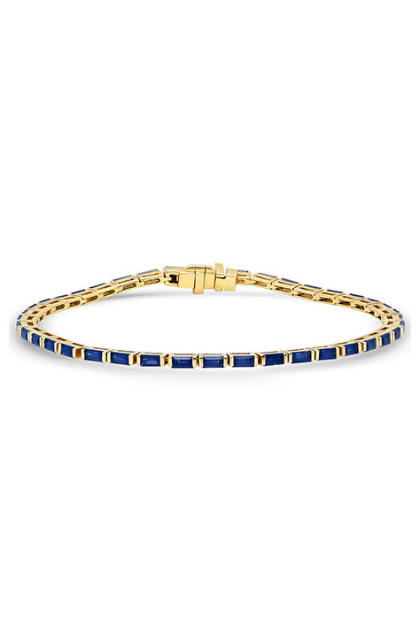 Blue Sapphire Baguette Tennis Bracelet Supply