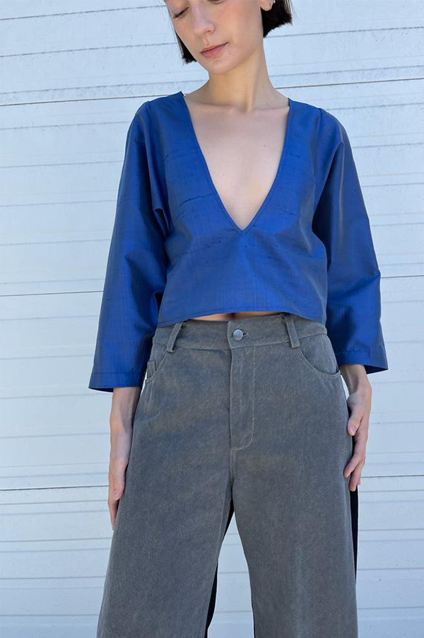 Teresa Blouse in Blue (Sold Out) For Cheap