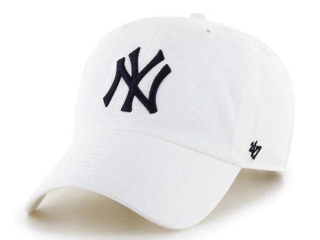 ’47 BRAND New York Yankees - 47 CLEAN UP White【RGW17GWS】 on Sale