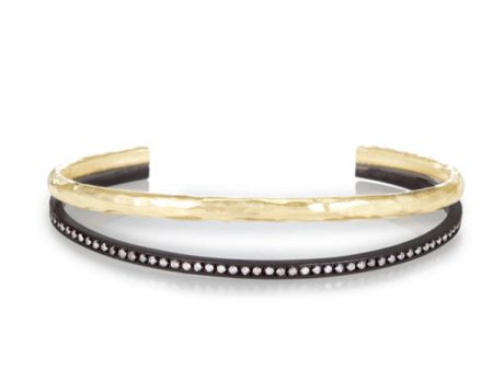 Gold Diamond Double Cuff Fashion