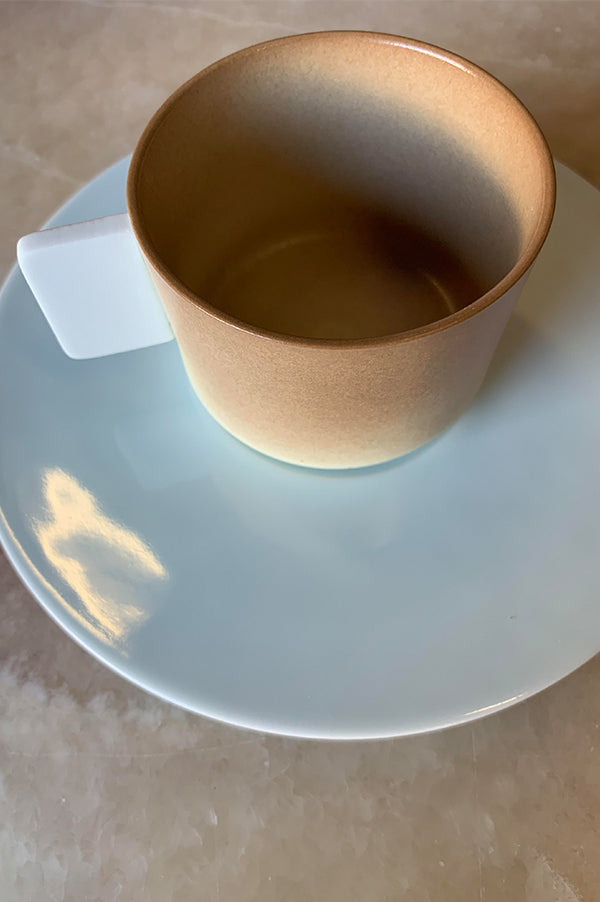 S&B Light Brown Coffee Cup with Saucer For Sale