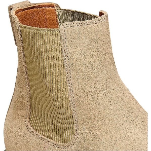 Highwood Slip On Sued Leather Boots - Taupe For Cheap