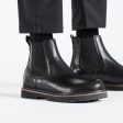 Highwood Slip On Men Leather Boot - Black on Sale