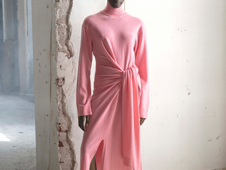 Krissy Turtleneck Dress in Pink Online now