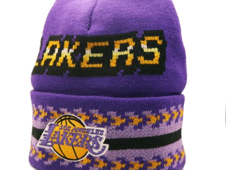 Mitchell＆Ness - LALPURP F NBA GAME ON KNIT HMG LAKERS【HCFK5818】 on Sale