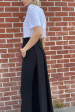 Asymmetrical Wide Pants in Black Supply