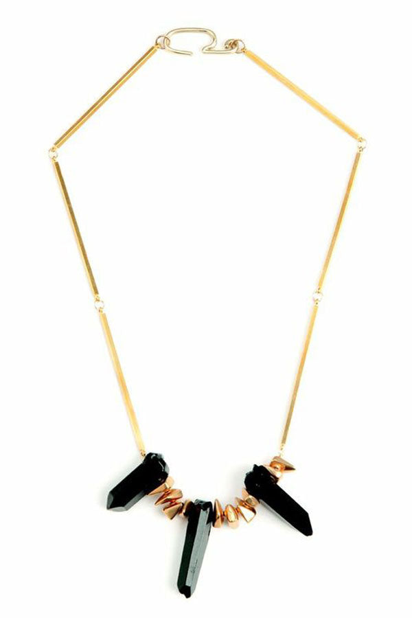 Black Quartz Stalactite Necklace Online