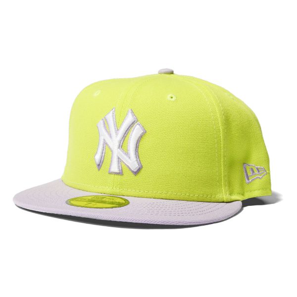 NEW ERA New York Yankees COLOR PACK NEON GREEN LIGHT VIOLET 59FIFTY 【NE003】 For Cheap