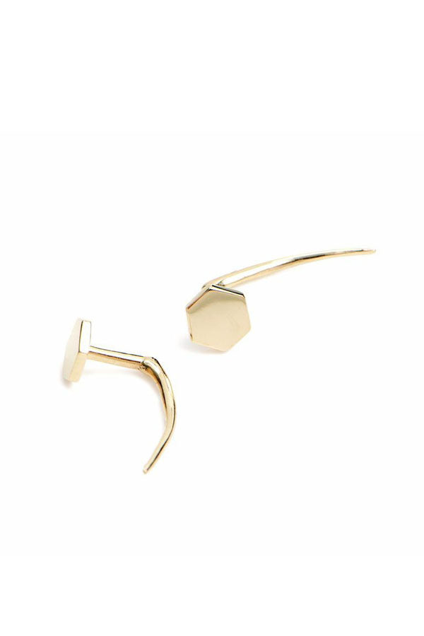 Hexagon Infinite Tusk Earrings Hot on Sale