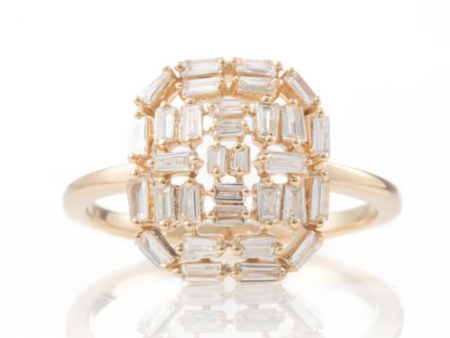 Baguette Deco Shield Ring For Discount