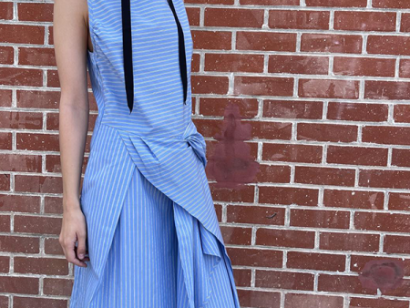 Sylvan Dress in Cerulean Stripe Hot on Sale