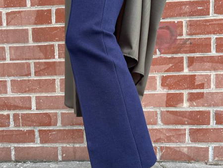 Kick Stretch-Cotton Pants In Subtle Jacquard Navy (Sold Out) For Discount