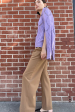 Argyle Cape V Neck in Lilac Online Sale