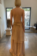 Beaded Apron Dress in Nude For Cheap