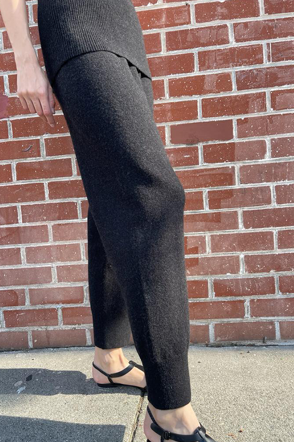 Base Pants in Black Melange Cheap