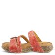 ASTRA SLIDE SANDALS L ARTISTE - RED LEATHER For Cheap