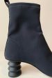 The Binx Stretch Boot with Zig Zag Heel in Black on Sale