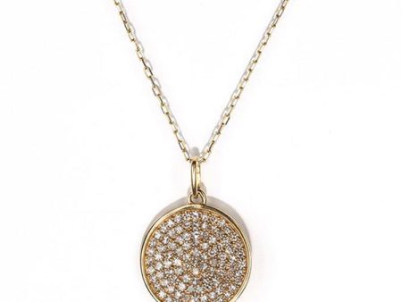 White Diamond Orbit Necklace on Sale