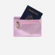 Euro Slide Card Case - Pink Metallic Leather For Cheap