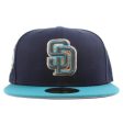 NEW ERA San Diego Padres - 40TH ANNIVERSARY 59FIFTY NAVY AQUA GRAY Online Hot Sale