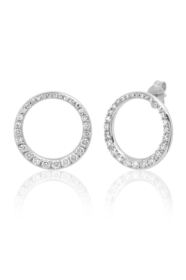 Asymmetrical Diamond Loop Earrings Online