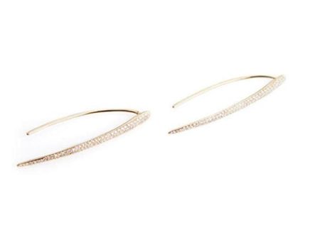 Fang Earrings with Diamond Pave For Sale