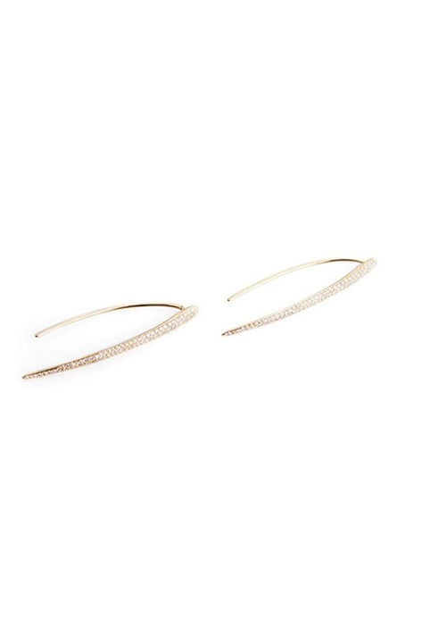 Fang Earrings with Diamond Pave For Sale