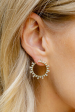 14K Yellow Gold Baguette Circle Earrings Hot on Sale