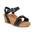 Lexa Quarter Strap Wedge - Black Online Hot Sale