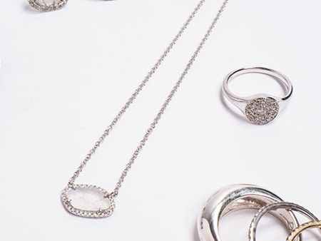 Single Slice Diamond Necklace on Sale