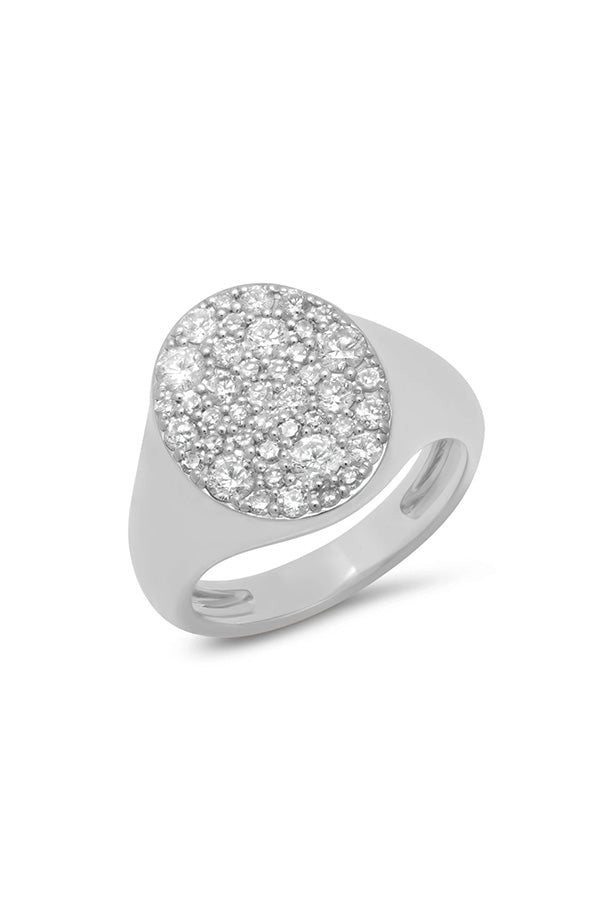 Diamond Signet Pinky Ring on Sale