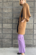 Kick Stretch-Cotton Pants in Subtle Jacquard Purple on Sale