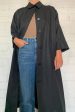 Black Slit Back Duster (Sold Out) on Sale