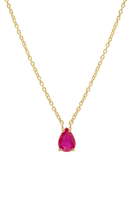 Solitaire Ruby Necklace For Sale