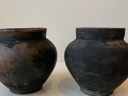 Antique Black Clay Vessel For Discount