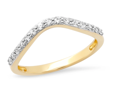 Diamond Contour Ring Discount