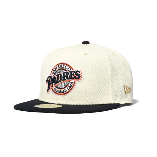 NEW ERA San Diego Padres - CLUB LOGO 40th ANV 59FIFTY CHROME NAVY【70782924】 Online Sale