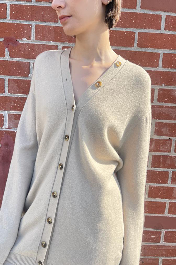 Button Cardigan in Antique For Cheap