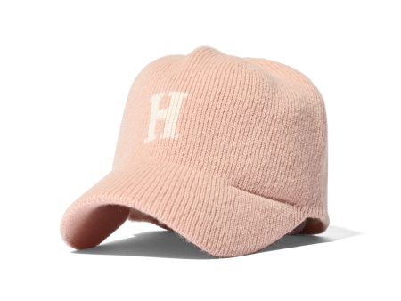 HOMEGAME - H LOGO KNIT Baseball Cap PINK Online now