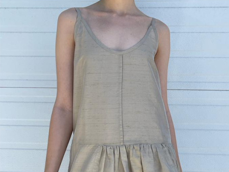 Sofia Silk Slip Dress in Taupe Fashion