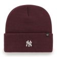 ’47 BRAND YANKEES BASE RUNNER 47 CUFF KNIT DARK MAROON【BRNCK17ACE 】 Online now