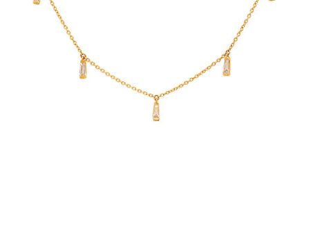 Diamond Baguette Necklace Fashion