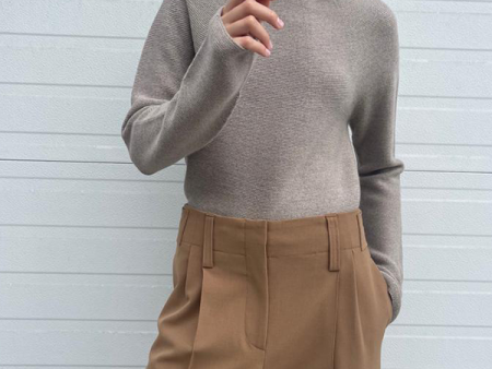 Ulla Wide Leg Trousers in Camel Discount