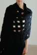 Handwoven Grid Wrap in Black (Sold out) Online Sale