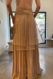 Beaded Apron Dress in Nude For Cheap