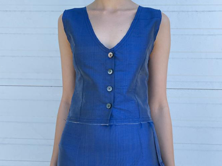 D’Orsay Top in Blue (Sold out) Online Sale