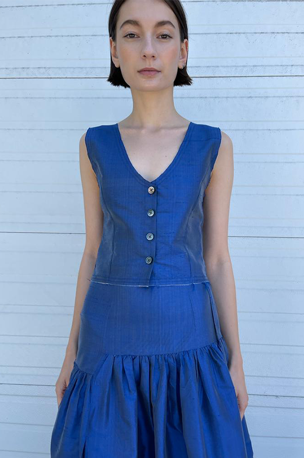 D’Orsay Top in Blue (Sold out) Online Sale