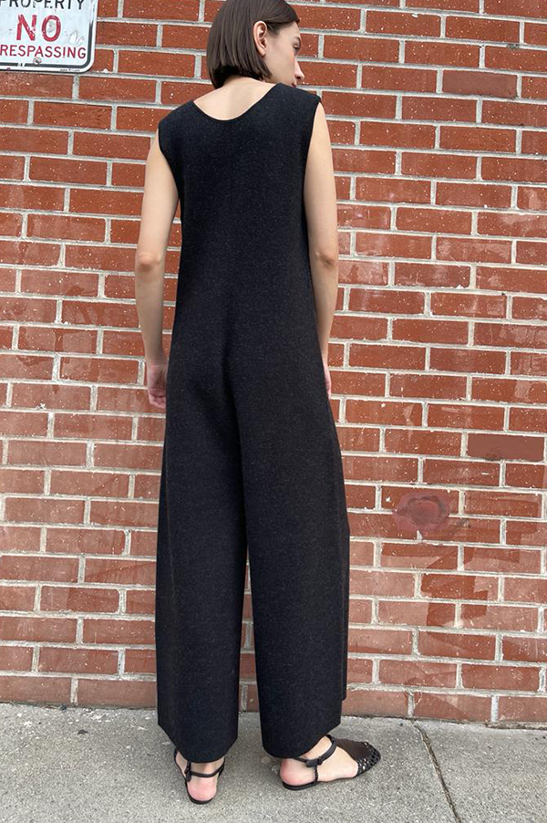 Double Knit Miter Jumpsuit in Black (Sold Out) Fashion