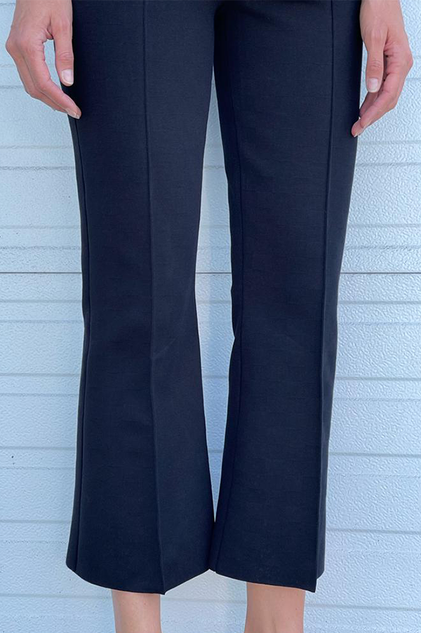 Kick Stretch-Cotton Pants In Subtle Jacquard Black Online Hot Sale