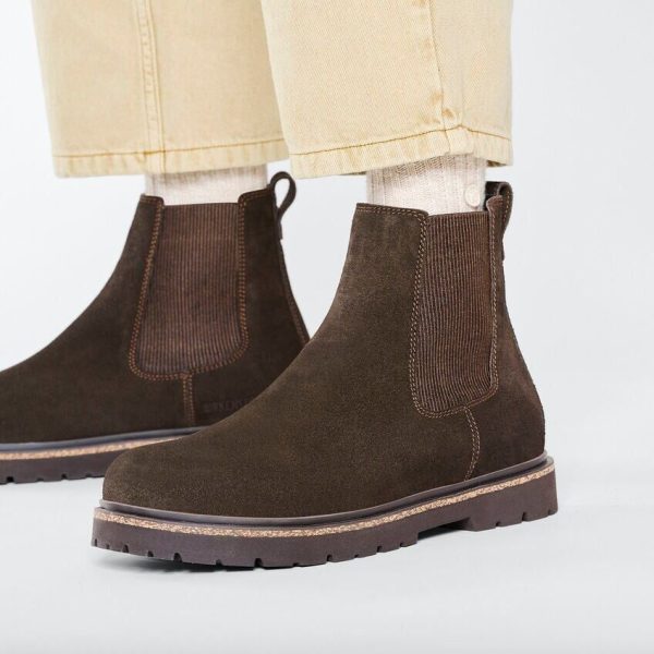 Highwood Slip On Men Suede Leather Boot - Mocha Online now